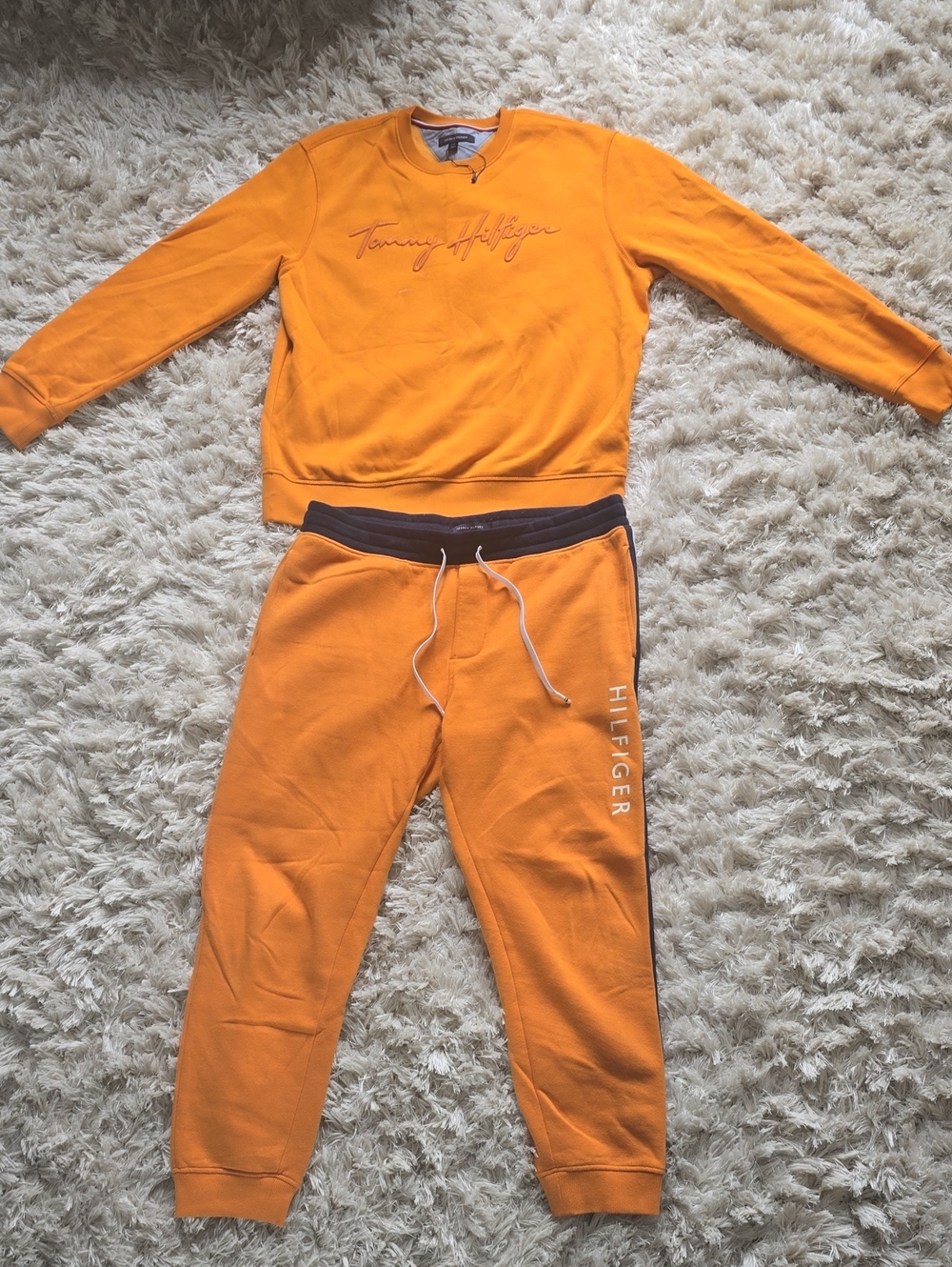 Tommy Hilfiger Bright Orange Sweatshirt & Joggers Set